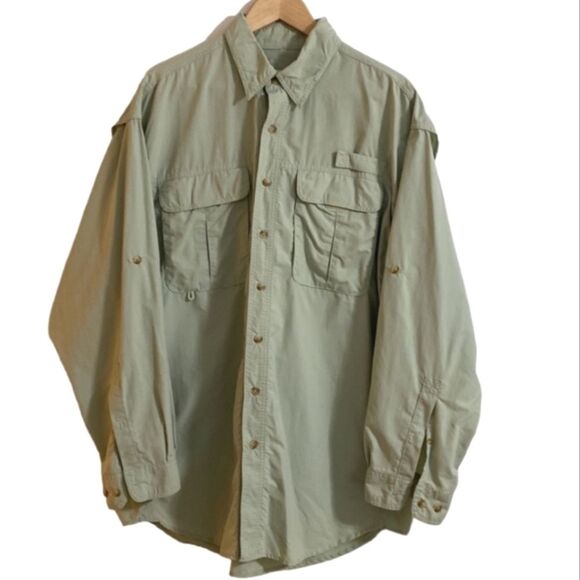 Bass Pro Shops Other - Bass Pro Worldwide Sportsman Long Sleeve Vented Button Down Shirt Men Size XL